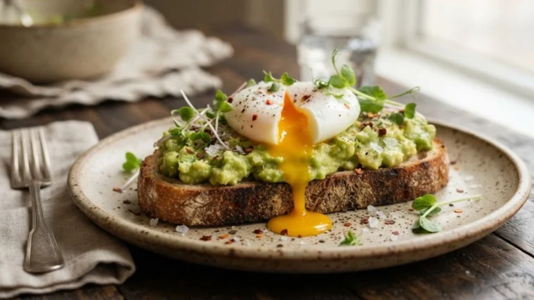 10-Minute Smashed Avocado Toast with Poached Egg