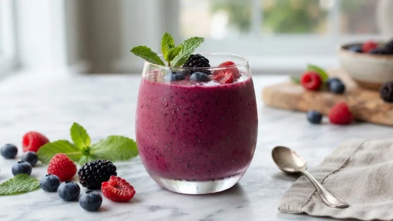 Antioxidant Triple Berry Chia Smoothie