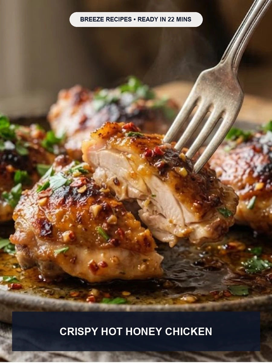Pinterest 3:4 Pin - Crispy Hot Honey Garlic Air Fryer Chicken Thighs